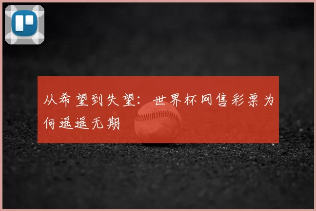 从希望到失望:世界杯网售彩票为何遥遥无期